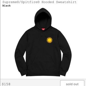 Supreme Spitfire Collab Black Hoodie SOLD OUT